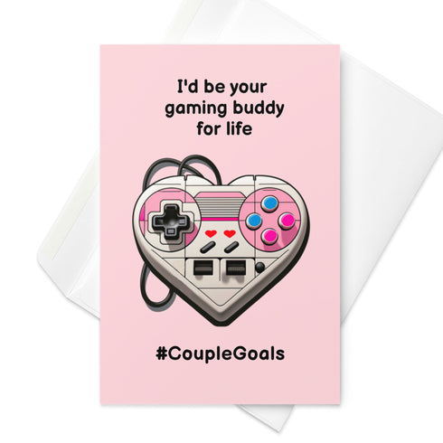 Video Gamer Valentine's Day Greeting Card
